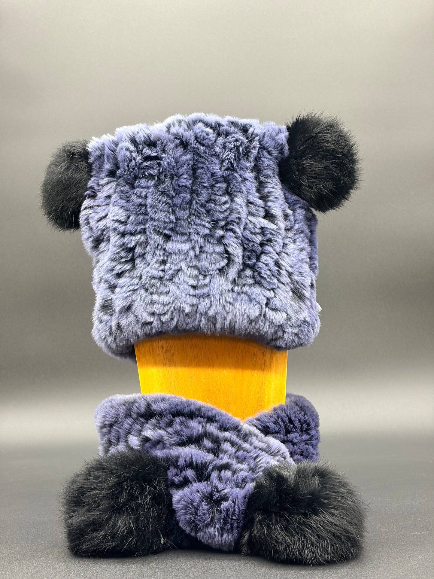 Child's Rabbit Pom Pom Hat and Scarf Set