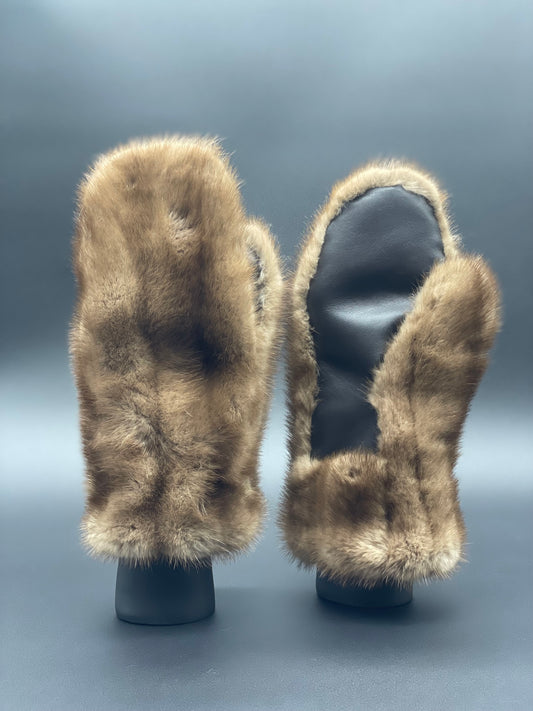 Ladies Mink Fur Mittens
