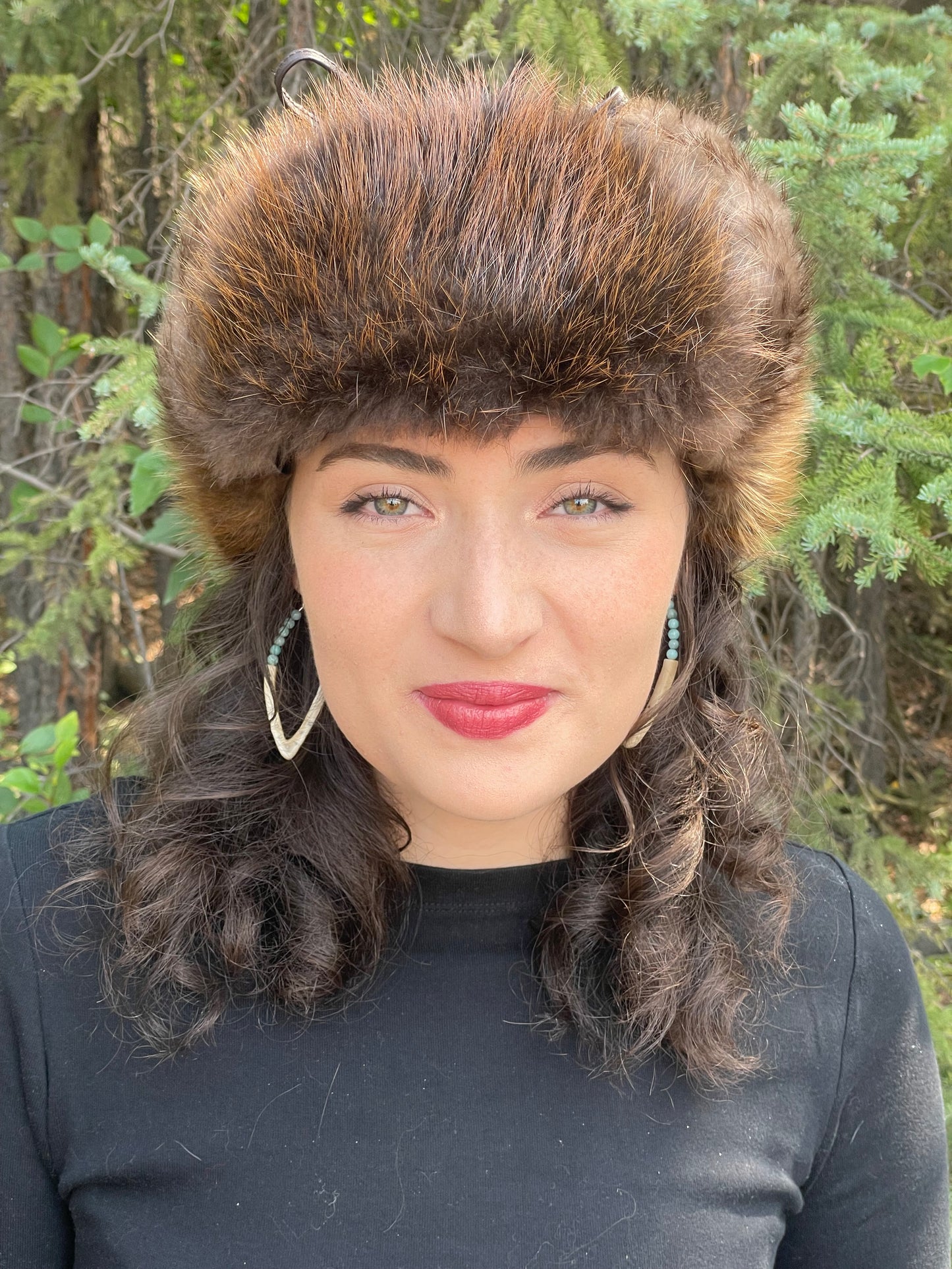 Leather Beaver Trapper Hat