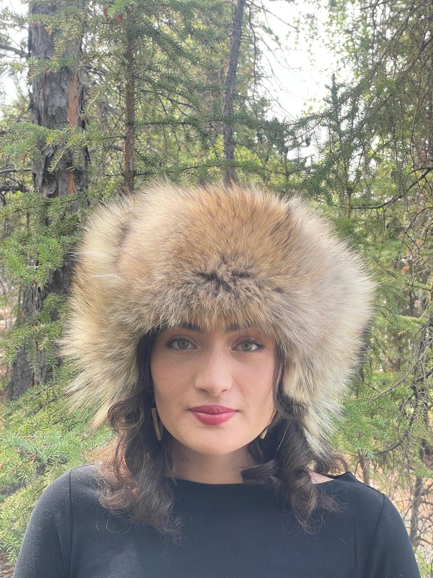 Full Coyote Trapper Hat