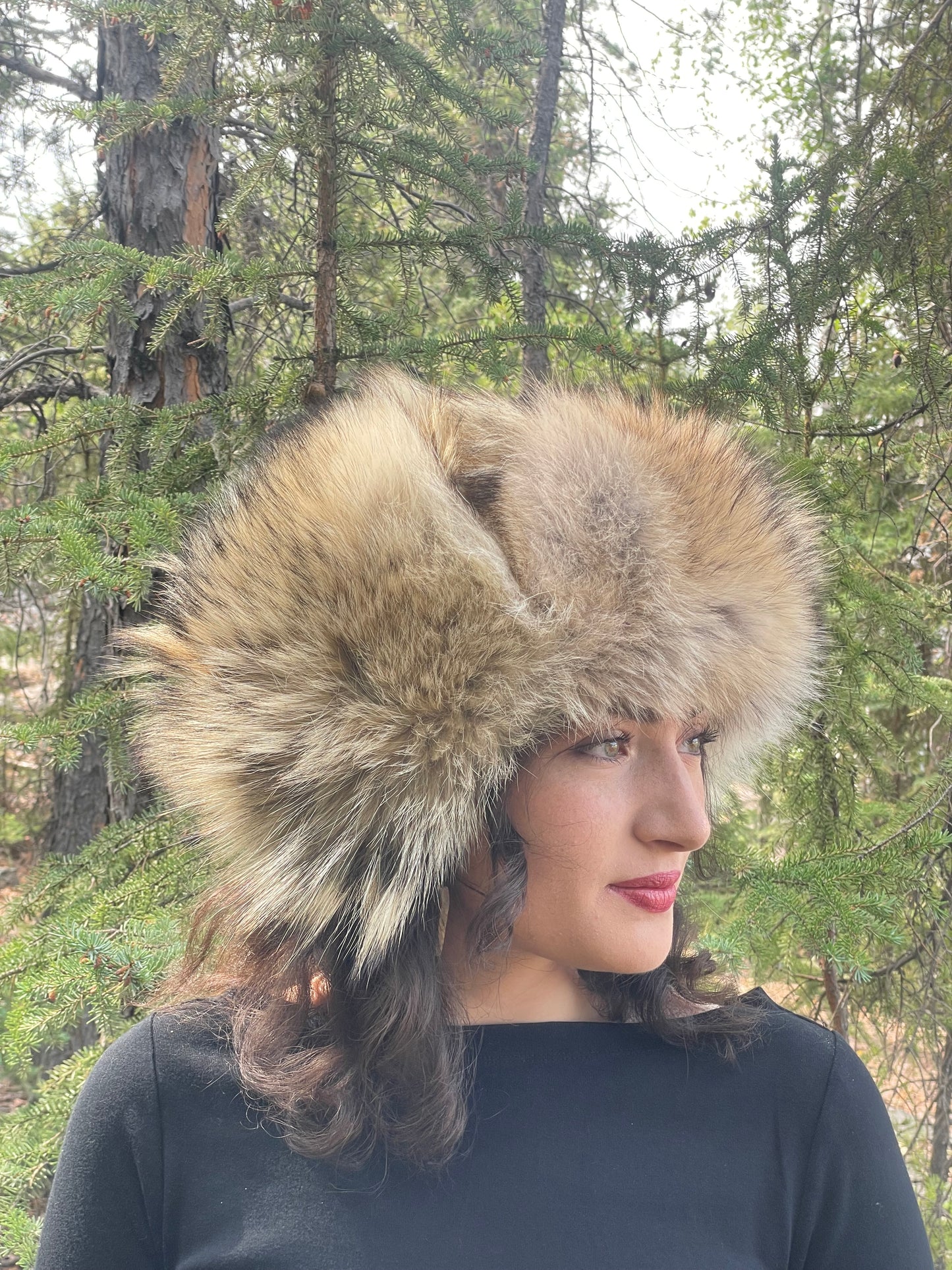 Full Coyote Trapper Hat