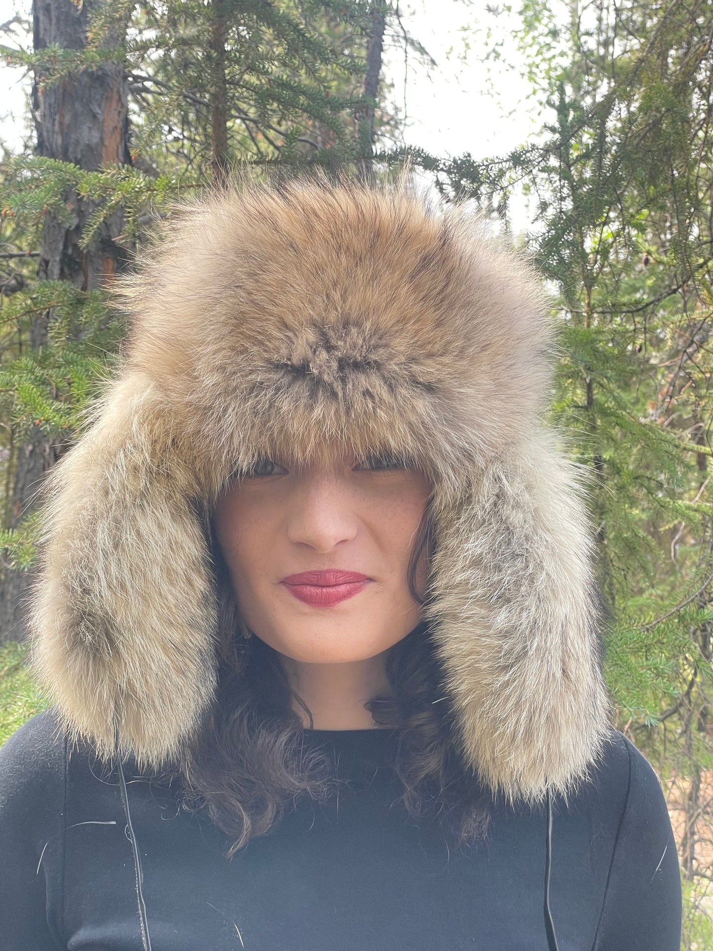 Full Coyote Trapper Hat