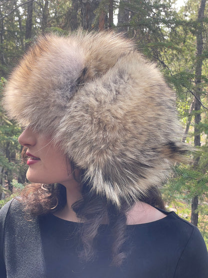 Full Coyote Trapper Hat