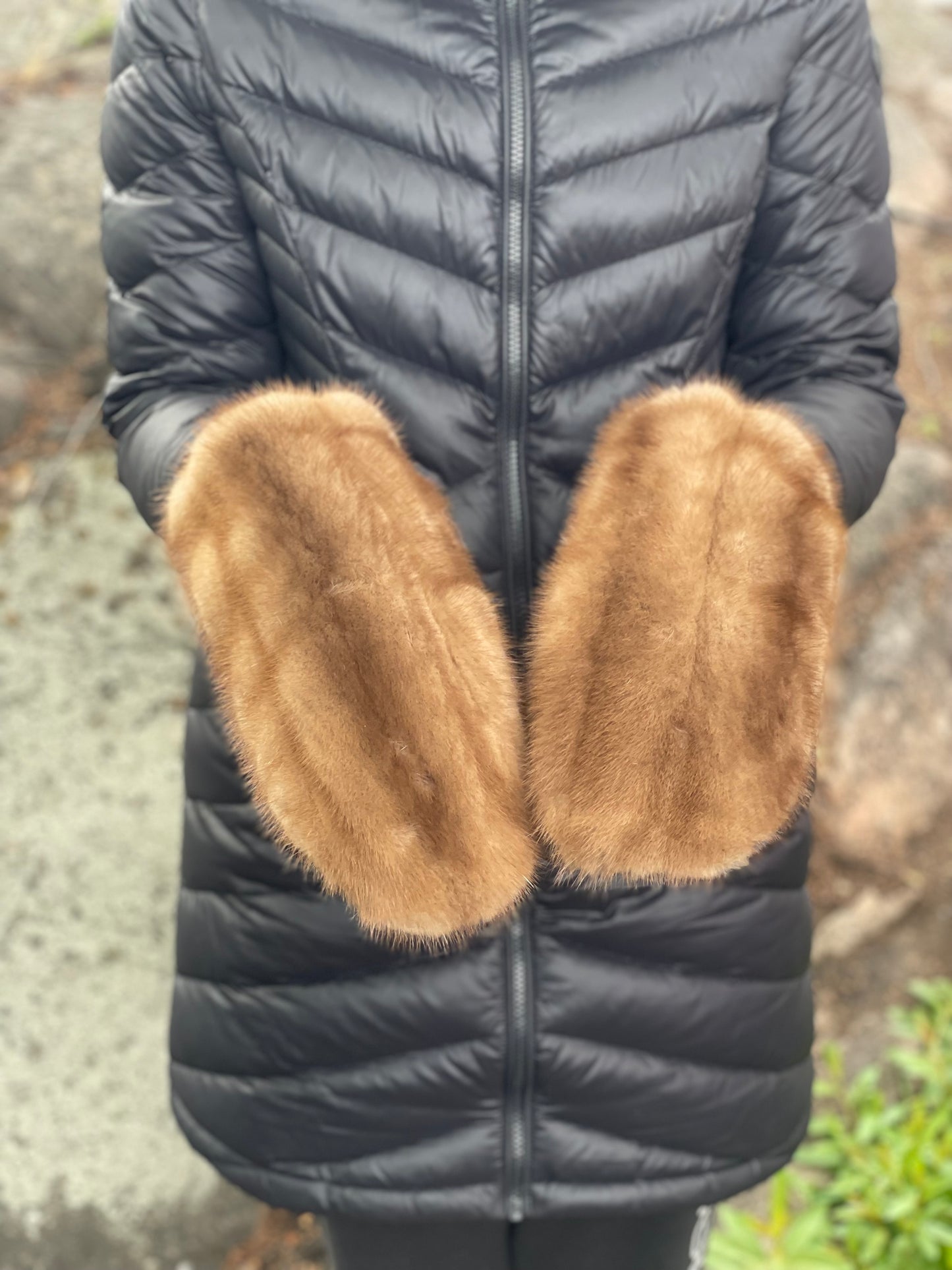 Ladies Mink Fur Mittens