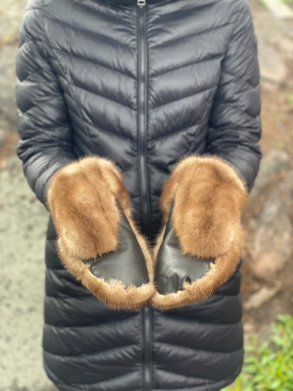 Ladies Mink Fur Mittens
