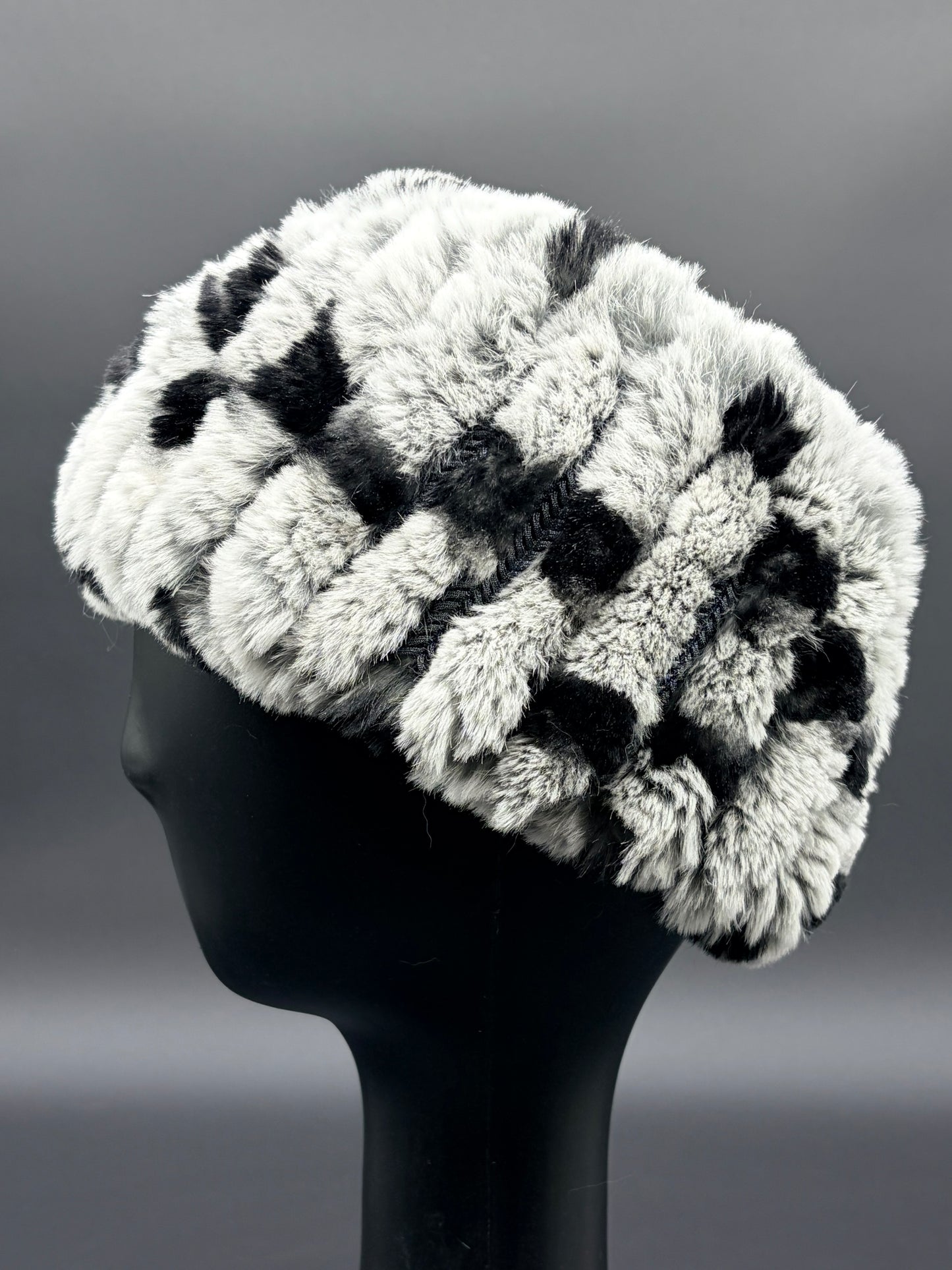 Grey/Black Rabbit Headband