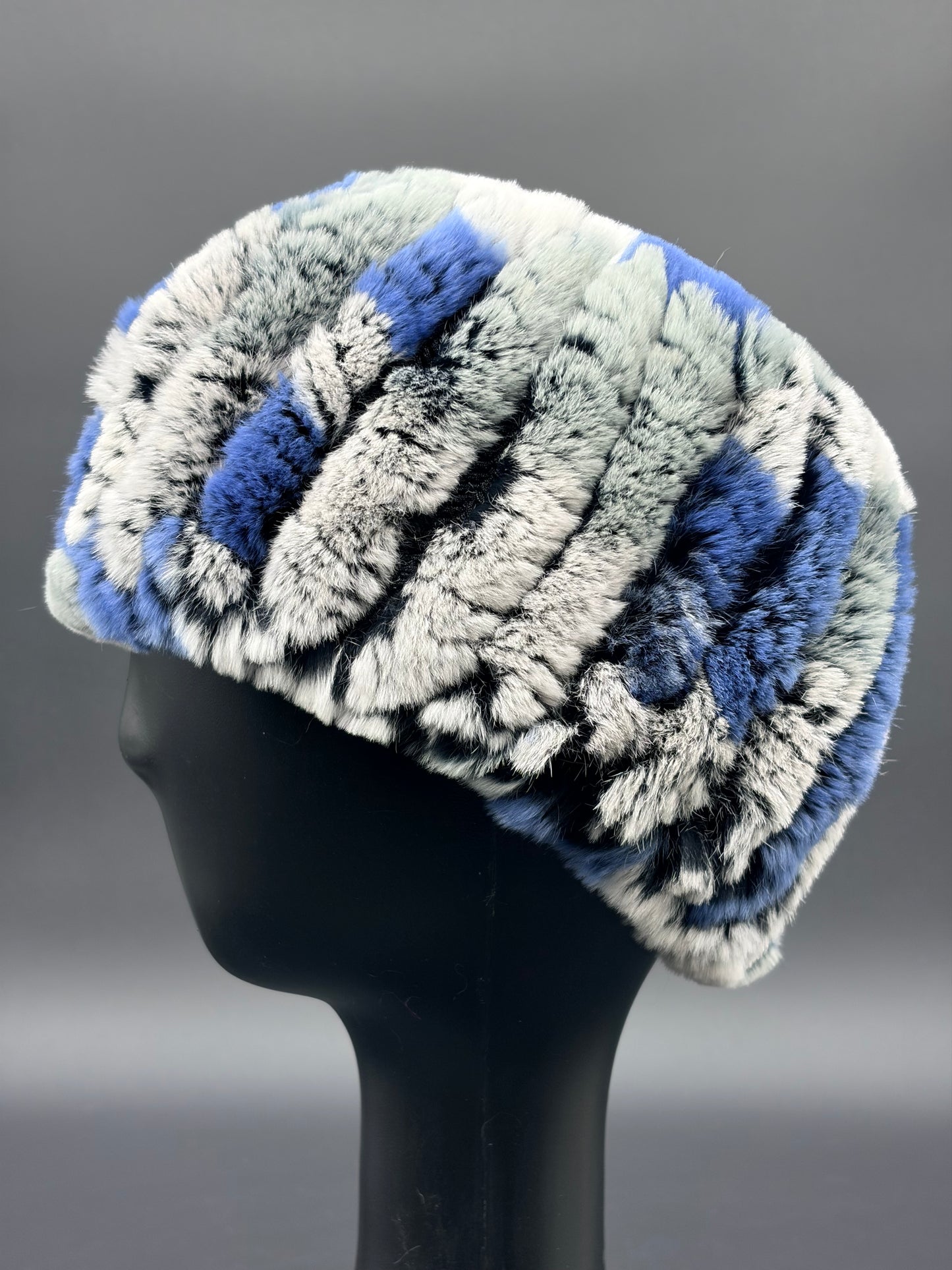 Grey/Blue Rabbit Headband