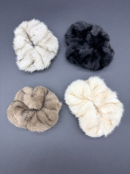 Mink Fur Scrunchie