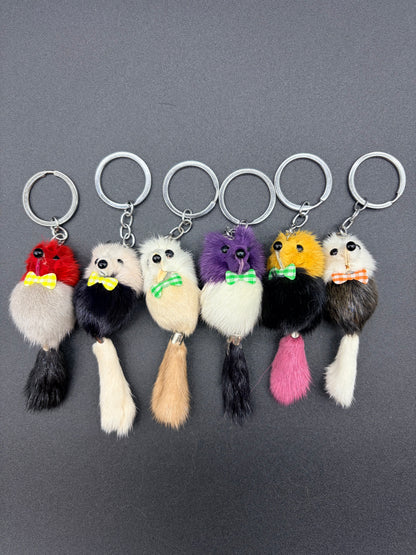 Mini Mink Fox Keychain/Bagcharm