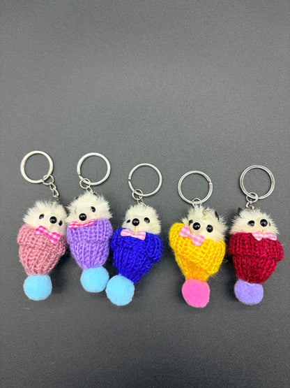 Mini Mink Pom Hat Fox Keychain/Bagcharm
