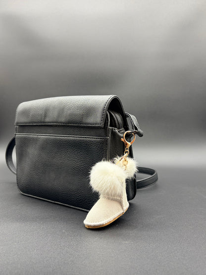 Mini Sheepskin Boot Keychain/Bagcharm