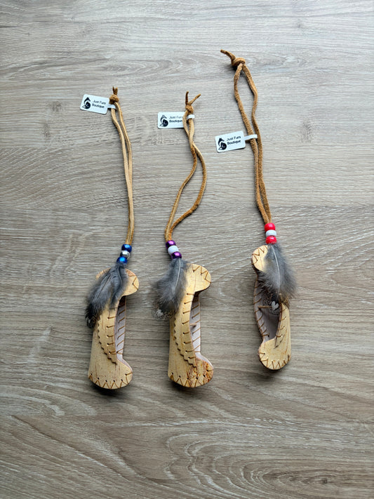 Mini Birch Bark Canoe Ornament