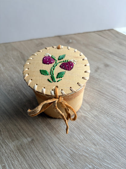 Strawberry Birch Bark Basket