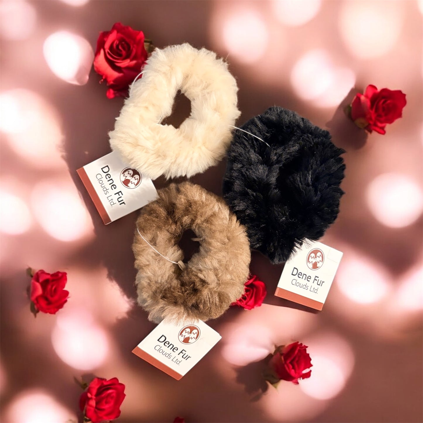 Sheared Beaver Scrunchies