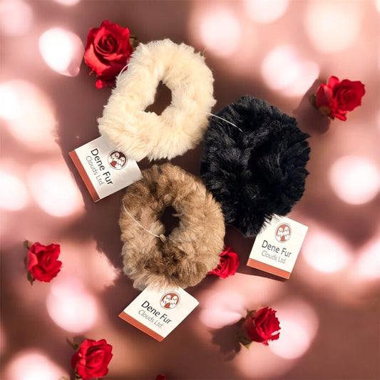 Sheared Beaver Scrunchies