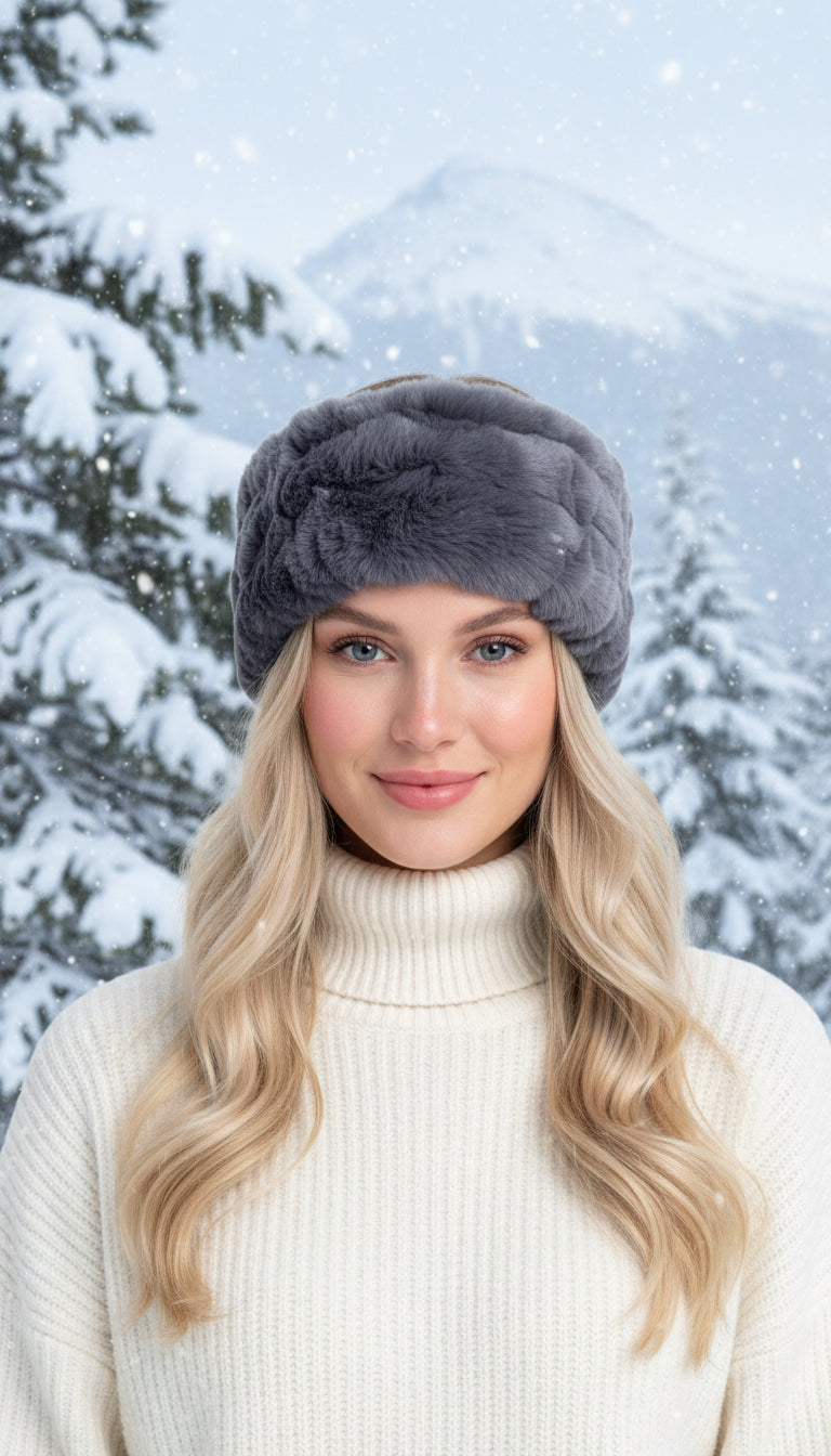 Dark Grey Rabbit Headband