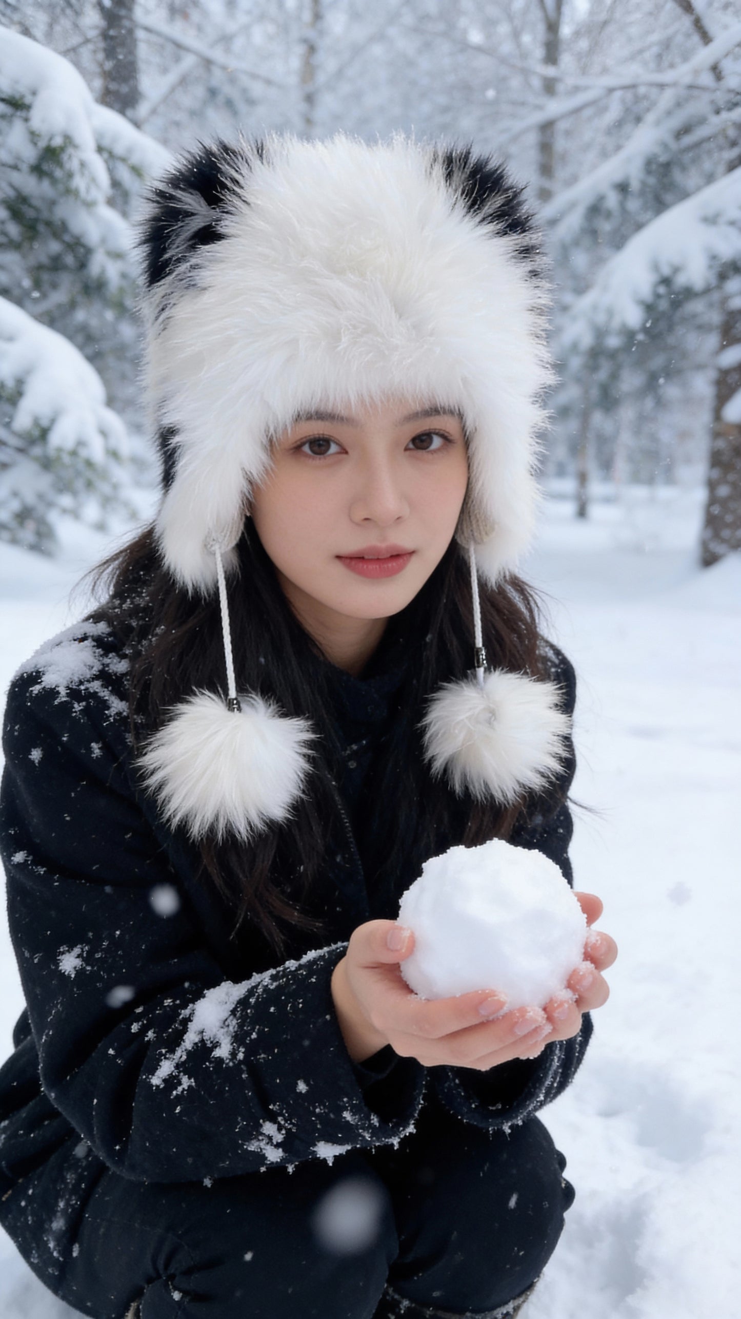 Bear Hat With Pom Pom