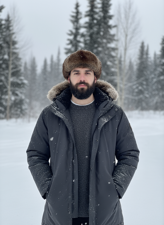 Full Muskrat Fur Trapper Hat