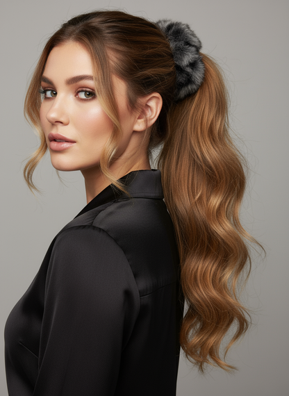 Mink Fur Scrunchie