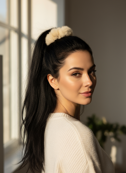 Mink Fur Scrunchie