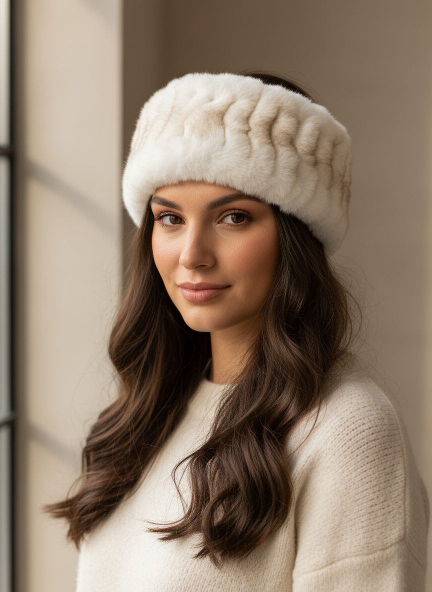 White Frost Rabbit Headband