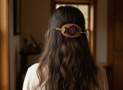 Beaded Rose Hair Slide