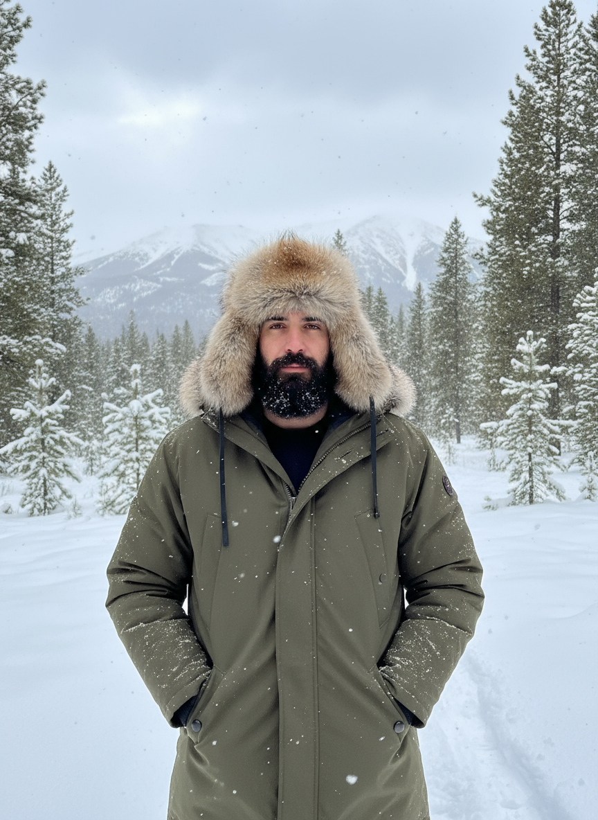 Coyote Leather Trapper Hat