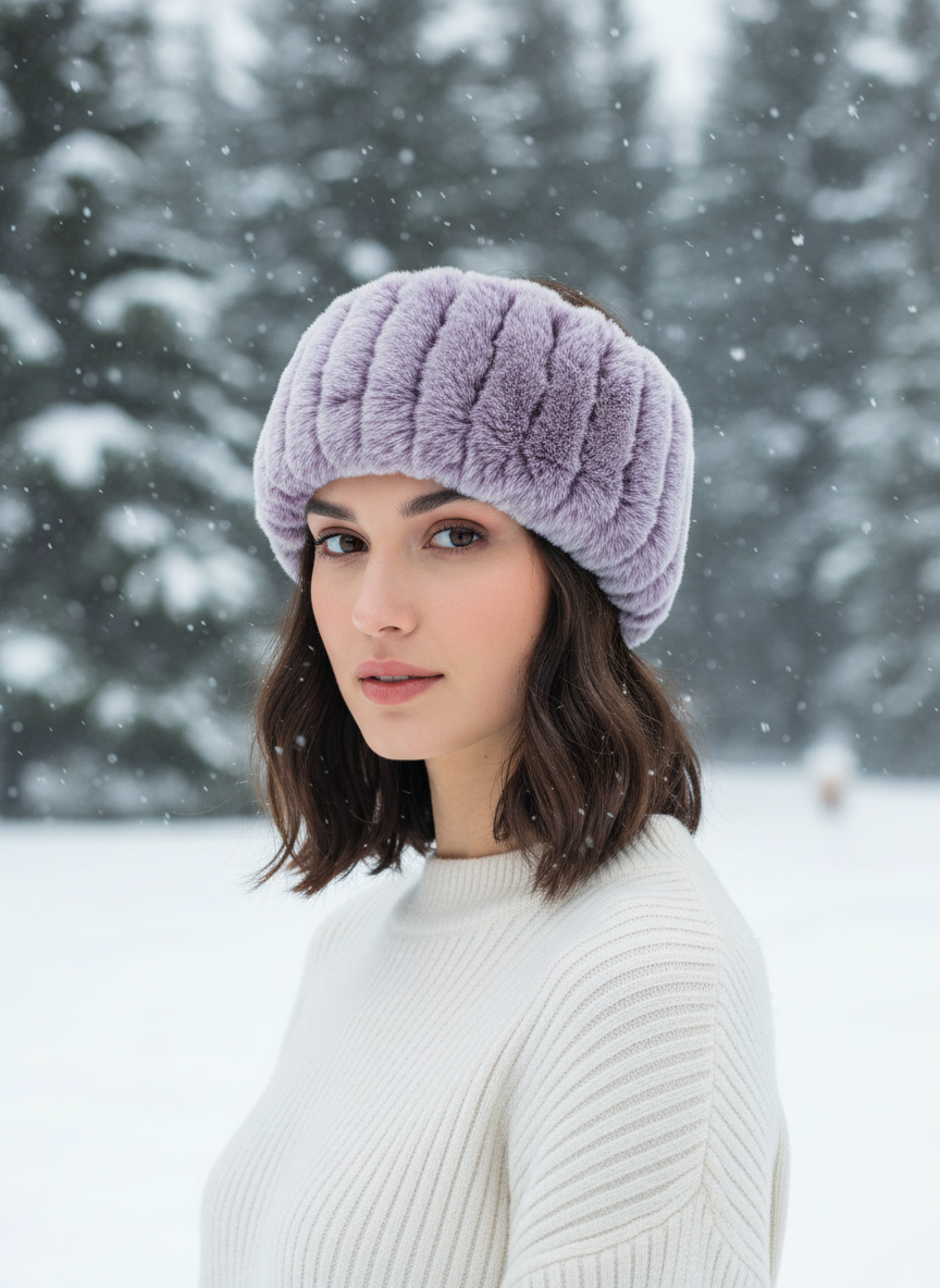 Lavender Frost Rabbit Headband