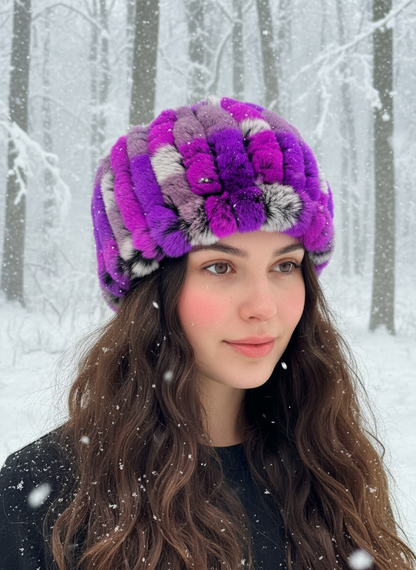 Pink/Purple/Grey Rabbit Headband