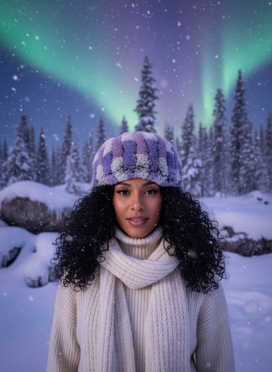 Grey/Purple Rabbit Headband