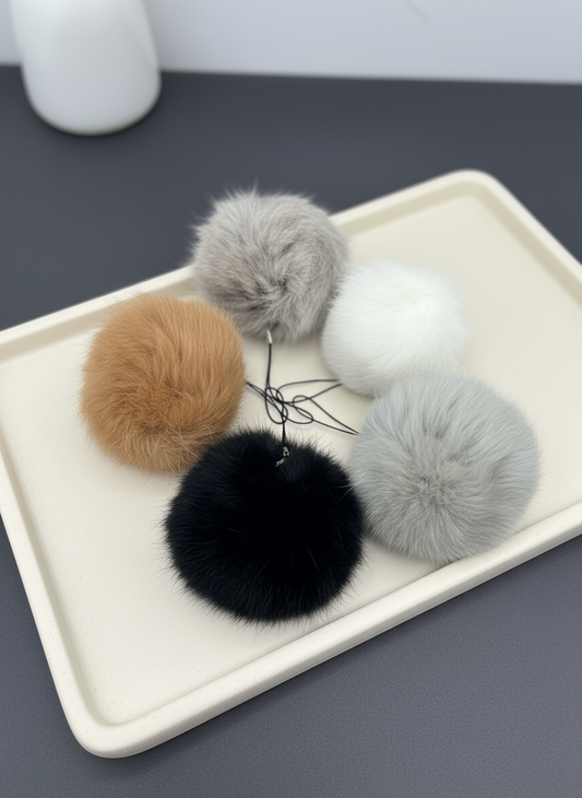 Rabbit Pom Pom Lanyard