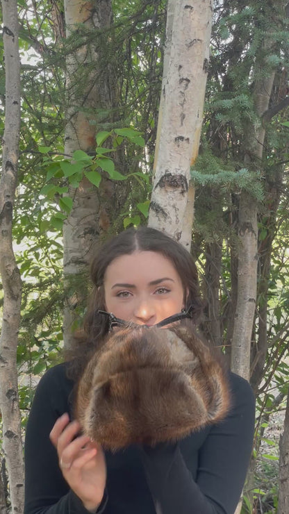Full Muskrat Fur Trapper Hat