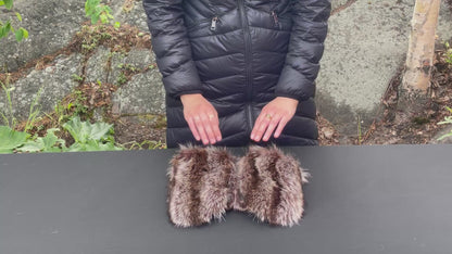 Ladies Racoon Mitts